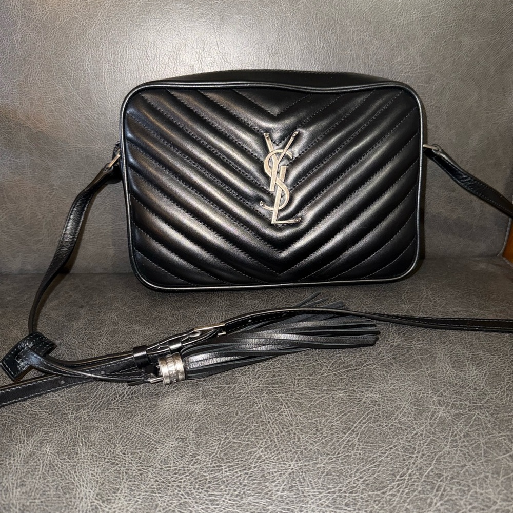 YSL Black Quilted Crossbody Bag